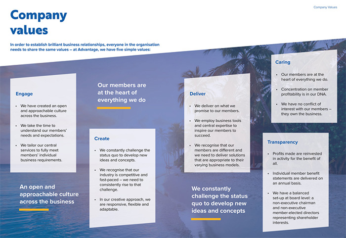 Advantage Travel Partnership Values